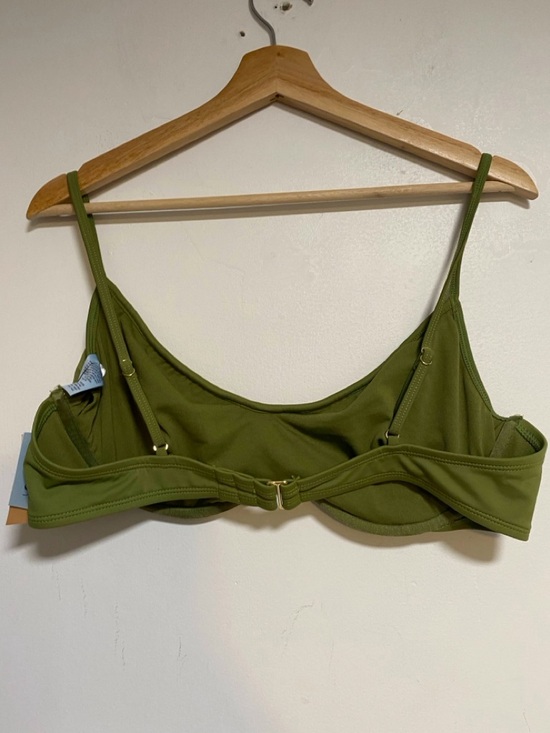Shade & Shore Olive Green Bikini Top XL (16) Adjustable Strap Swim Top NWT - Picture 8 of 13